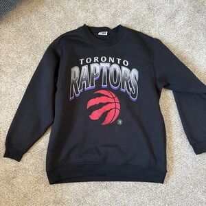 Toronto Raptors Crewneck Sweater Black Purple NBA Basketball no size tag 2024